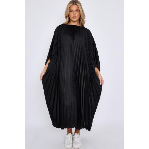 Satin Pleated Kaftan